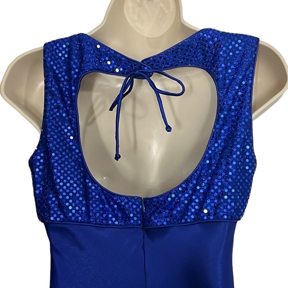 Blondie and Me Evening by Linda Bernell Blue Mini Cocktail Dress Size 5-6 - Picture 5 of 7